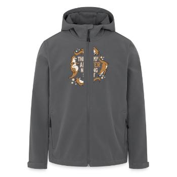 This Is My Anotter Napping Shirt Otter Tiere - Recycelte Männer Softshell-Jacke von Stanley/Stella - Anthrazit - Vorne - AI Model Male 185 light (185cm)