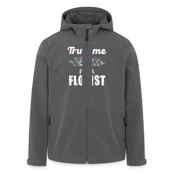 Vertrau Mir, Ich Bin Ein Florist Mit Blumenmotiv - Recycelte Männer Softshell-Jacke von Stanley/Stella - Anthrazit - Vorne - AI Model Male 185 light (185cm)