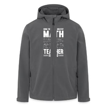 Der Beste Mathelehrer Der Welt Zu Sein Ist Schwer - Recycelte Männer Softshell-Jacke von Stanley/Stella - Anthrazit - Vorne - AI Model Male 185 light (185cm)