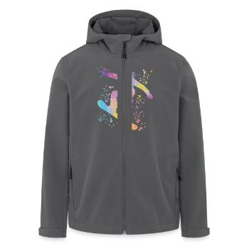 Snowboarder Snowboarding Snowboard - Recycelte Männer Softshell-Jacke von Stanley/Stella - Anthrazit - Vorne - AI Model Male 185 light (185cm)