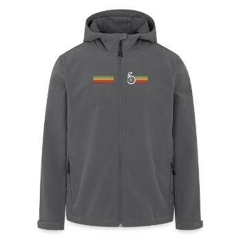 Vatertag Vintage Fahrrad Radfahrer - Recycelte Männer Softshell-Jacke von Stanley/Stella - Anthrazit - Vorne - AI Model Male 185 light (185cm)