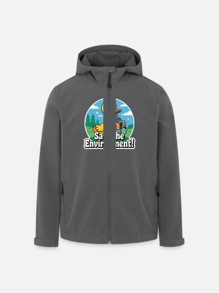 DUCK, RETTE DIE UMWELT - Recycelte Männer Softshell-Jacke von Stanley/Stella - Anthrazit