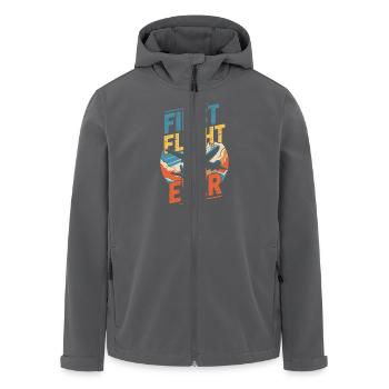 Zum Ersten Mal Fliegen Travel Memory Sky - Recycelte Männer Softshell-Jacke von Stanley/Stella - Anthrazit - Vorne - AI Model Male 185 light (185cm)