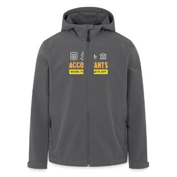 Buchhalter Arbeiten Hart Für Ihre Werte - Recycelte Männer Softshell-Jacke von Stanley/Stella - Anthrazit - Vorne - AI Model Male 185 light (185cm)
