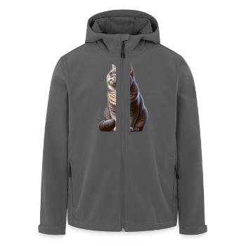 Britisch Kurzhaar Katze - Recycelte Männer Softshell-Jacke von Stanley/Stella - Anthrazit - Vorne - AI Model Male 185 light (185cm)