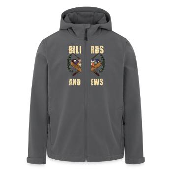 Billiards And Brews: Perfekte Kombination für - Recycelte Männer Softshell-Jacke von Stanley/Stella - Anthrazit - Vorne - AI Model Male 185 light (185cm)