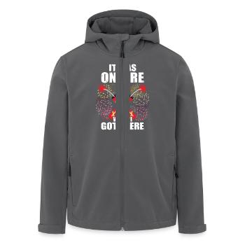 It was on fire Pyrotechniker Böllern Feuerwerk - Recycelte Männer Softshell-Jacke von Stanley/Stella - Anthrazit - Vorne - AI Model Male 185 light (185cm)