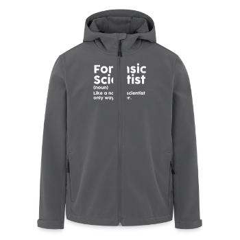 Forensiker Lustige Definition Tatort - Recycelte Männer Softshell-Jacke von Stanley/Stella - Anthrazit - Vorne - AI Model Male 185 light (185cm)