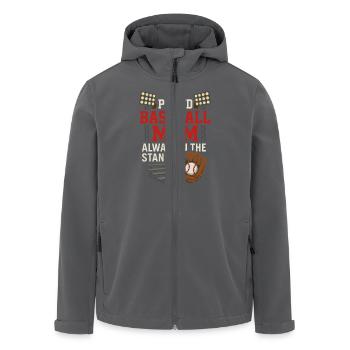 Baseball Mom Dugout Life Game Day Support Team Spi - Recycelte Männer Softshell-Jacke von Stanley/Stella - Anthrazit - Vorne - AI Model Male 185 light (185cm)