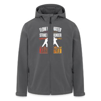 Escrima Arnis Kampfsport - Recycelte Männer Softshell-Jacke von Stanley/Stella - Anthrazit - Vorne - AI Model Male 185 light (185cm)