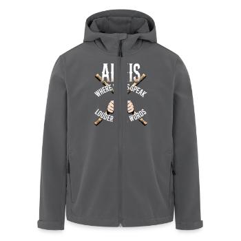 Escrima Arnis Where Sticks Speak Louder Than Words - Recycelte Männer Softshell-Jacke von Stanley/Stella - Anthrazit - Vorne - AI Model Male 185 light (185cm)