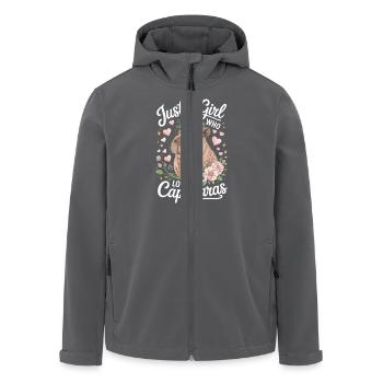 Just a girl who loves Capybaras - Recycelte Männer Softshell-Jacke von Stanley/Stella - Anthrazit - Vorne - AI Model Male 185 light (185cm)