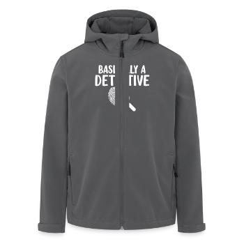Im Grunde ein Detektiv Forensik Lustig - Recycelte Männer Softshell-Jacke von Stanley/Stella - Anthrazit - Vorne - AI Model Male 185 light (185cm)