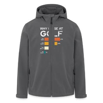 Warum Ich Beim Golfen Verliere - Chart-humor - Recycelte Männer Softshell-Jacke von Stanley/Stella - Anthrazit - Vorne - AI Model Male 185 light (185cm)