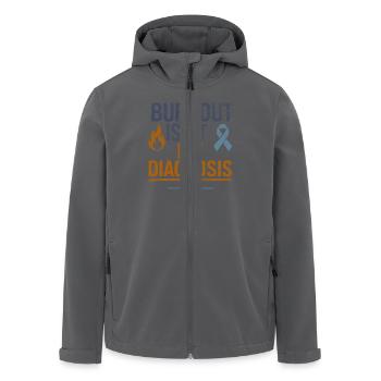 Die Sozialarbeiterin Unterstützt Die Psychische - Recycelte Männer Softshell-Jacke von Stanley/Stella - Anthrazit - Vorne - AI Model Male 185 light (185cm)