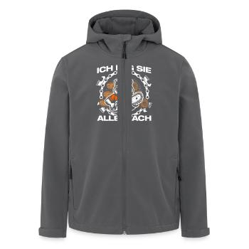 Ich leg sie alle flach Holzfäller Waldarbeiter - Recycelte Männer Softshell-Jacke von Stanley/Stella - Anthrazit - Vorne - AI Model Male 185 light (185cm)