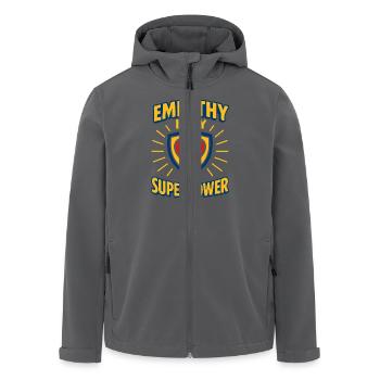 Die Sozialarbeiterin Unterstützt Die Psychische - Recycelte Männer Softshell-Jacke von Stanley/Stella - Anthrazit - Vorne - AI Model Male 185 light (185cm)
