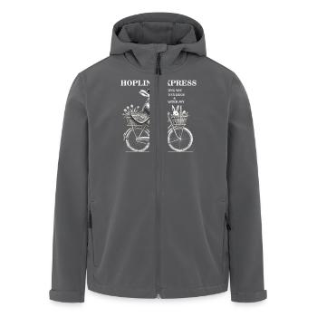 Ostern Retro HOPLINE EXPRESS Bunny Hugs Vintage - Recycelte Männer Softshell-Jacke von Stanley/Stella - Anthrazit - Vorne - AI Model Male 185 light (185cm)