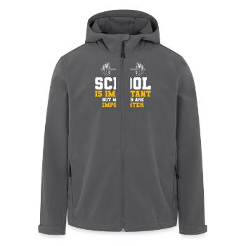 School is important Bodybuilding Bodybuilder Gym - Recycelte Männer Softshell-Jacke von Stanley/Stella - Anthrazit - Vorne - AI Model Male 185 light (185cm)