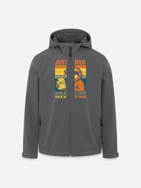Nur ein Vater, der immer zurückkam, Faultier Papa - Recycelte Männer Softshell-Jacke von Stanley/Stella - Anthrazit