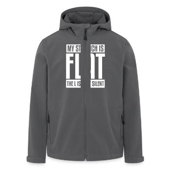 My Stomach is Flat The L is just Silent - Recycelte Männer Softshell-Jacke von Stanley/Stella - Anthrazit - Vorne - AI Model Male 185 light (185cm)