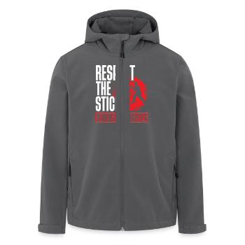 Escrima Arnis Kampfsport Respect The Stick - Recycelte Männer Softshell-Jacke von Stanley/Stella - Anthrazit - Vorne - AI Model Male 185 light (185cm)