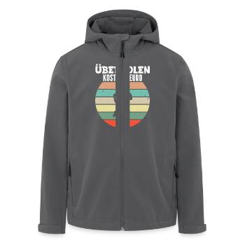 Läufer ÜBERHOLEN KOSTET 1 EURO Laufen Lustiges - Recycelte Männer Softshell-Jacke von Stanley/Stella - Anthrazit - Vorne - AI Model Male 185 light (185cm)