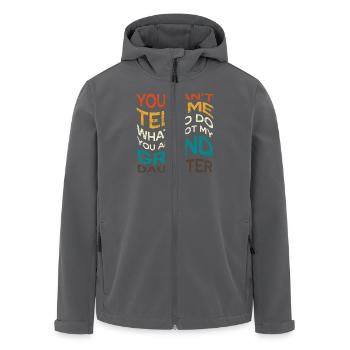 Du Bist Nicht Meine Enkelin Spruch - Recycelte Männer Softshell-Jacke von Stanley/Stella - Anthrazit - Vorne - AI Model Male 185 light (185cm)