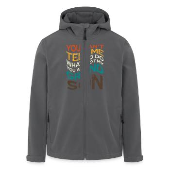 Du Bist Nicht Mein Enkel Spruch - Recycelte Männer Softshell-Jacke von Stanley/Stella - Anthrazit - Vorne - AI Model Male 185 light (185cm)