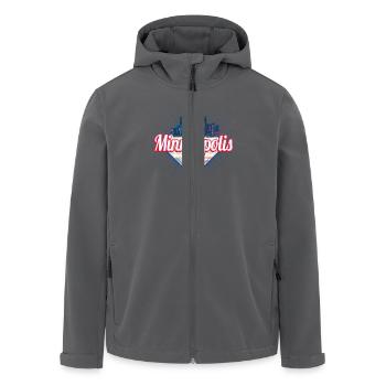 Minneapolis Minnesota Vereinigte Staaten USA - Recycelte Männer Softshell-Jacke von Stanley/Stella - Anthrazit - Vorne - AI Model Male 185 light (185cm)