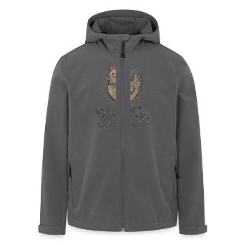 Hühner Huhn Jesus Spruch Geschenk Idee Landwirt - Recycelte Männer Softshell-Jacke von Stanley/Stella - Anthrazit - Vorne - AI Model Male 185 light (185cm)