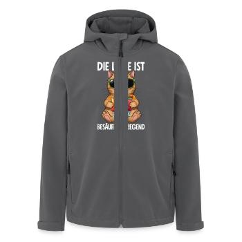 Die Lage Ist Besäufniserregend - Recycelte Männer Softshell-Jacke von Stanley/Stella - Anthrazit - Vorne - AI Model Male 185 light (185cm)