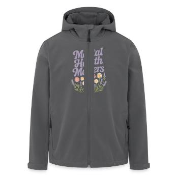 Mental Health matters - Recycelte Männer Softshell-Jacke von Stanley/Stella - Anthrazit - Vorne - AI Model Male 185 light (185cm)
