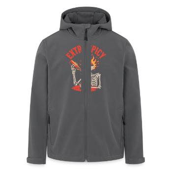 Rote Paprika Chili Scharfes Essen Liebhaber - Recycelte Männer Softshell-Jacke von Stanley/Stella - Anthrazit - Vorne - AI Model Male 185 light (185cm)