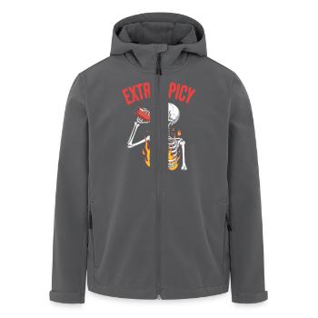Rote Paprika Chili Scharfes Essen Liebhaber - Recycelte Männer Softshell-Jacke von Stanley/Stella - Anthrazit - Vorne - AI Model Male 185 light (185cm)