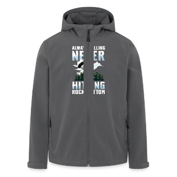 Always Falling Never Hitting Rock Bottom - Recycelte Männer Softshell-Jacke von Stanley/Stella - Anthrazit - Vorne - AI Model Male 185 light (185cm)