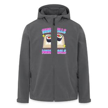 Kawaii Japanischer Anime Manga Otaku Sushi - Recycelte Männer Softshell-Jacke von Stanley/Stella - Anthrazit - Vorne - AI Model Male 185 light (185cm)