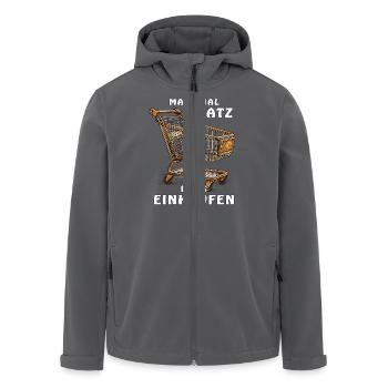 EINKAUFSWAGEN MACH PLATZ MUSS EINKAUFEN - Recycelte Männer Softshell-Jacke von Stanley/Stella - Anthrazit - Vorne - AI Model Male 185 light (185cm)