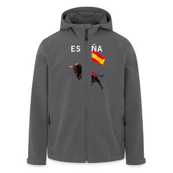 SPANIEN ESPAÑA - Recycelte Männer Softshell-Jacke von Stanley/Stella - Anthrazit - Vorne - AI Model Male 185 light (185cm)