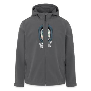 Zum Ersten Mal Fliegen Travel Memory Sky - Recycelte Männer Softshell-Jacke von Stanley/Stella - Anthrazit - Vorne - AI Model Male 185 light (185cm)