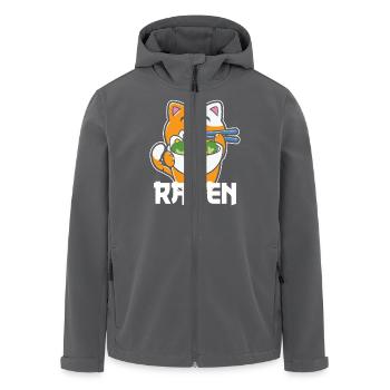 Ramen Cat Cute Kawaii Illustration - Recycelte Männer Softshell-Jacke von Stanley/Stella - Anthrazit - Vorne - AI Model Male 185 light (185cm)