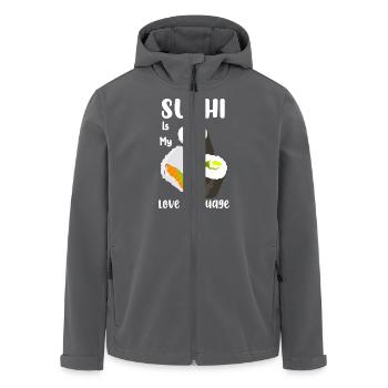 Sushi Is My Love Language Design - Recycelte Männer Softshell-Jacke von Stanley/Stella - Anthrazit - Vorne - AI Model Male 185 light (185cm)