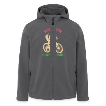 Radler KONDITION STATT STROM Radeln Lustiges - Recycelte Männer Softshell-Jacke von Stanley/Stella - Anthrazit - Vorne - AI Model Male 185 light (185cm)