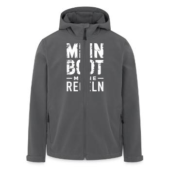 Mein Boot Meine Regeln - Recycelte Männer Softshell-Jacke von Stanley/Stella - Anthrazit - Vorne - AI Model Male 185 light (185cm)
