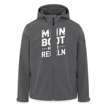 Mein Boot Meine Regeln - Recycelte Männer Softshell-Jacke von Stanley/Stella - Anthrazit - Vorne - AI Model Male 185 light (185cm)