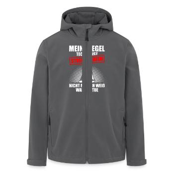 Meine Segel Technik Segler Segeln Kapitän - Recycelte Männer Softshell-Jacke von Stanley/Stella - Anthrazit - Vorne - AI Model Male 185 light (185cm)
