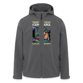 Capybara PC Gamer Gaming - Recycelte Männer Softshell-Jacke von Stanley/Stella - Anthrazit - Vorne - AI Model Male 185 light (185cm)