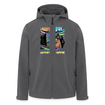 Capybara PC Gamer Gaming - Recycelte Männer Softshell-Jacke von Stanley/Stella - Anthrazit - Vorne - AI Model Male 185 light (185cm)