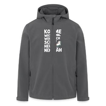 Komme was WOLLE Ich SCHAF heut nix MÄH - Recycelte Männer Softshell-Jacke von Stanley/Stella - Anthrazit - Vorne - AI Model Male 185 light (185cm)