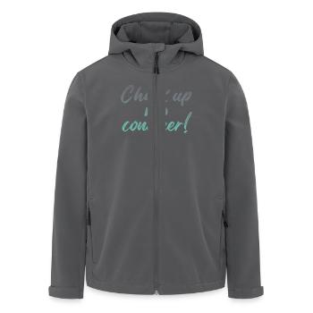 Boulderer Chalk Up Und Conquer Bouldering - Recycelte Männer Softshell-Jacke von Stanley/Stella - Anthrazit - Vorne - AI Model Male 185 light (185cm)